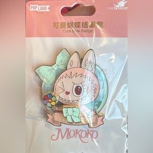 Limited Edition Pop Mart Beijing Pop Land Exclusive Mokoko 3D Bow Badge
